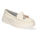 МОКАСИНЫ ЖЕНСКИЕ SERGIO LEONE SP015 БЕЖЕВЫЕ ТУФЛИ ИЗ НАТУРАЛЬНОЙ КОЖИ R 39