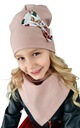 Комплект шапка с бантиком и шарфом для девочки, ВЕСНА, УЗОРЫ, 52-55см