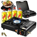 ТУРИСТИЧЕСКАЯ ГАЗОВАЯ ПЛИТА 2 В 1, ПОРТАТИВНЫЙ ПОЛЕВОЙ КЕЙС + Картридж 400мл x4