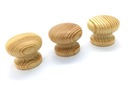 UCHWYT MEBLOWY GAŁKA DREWNIANA SOSNA ZESTAW 3 SZT