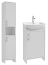 ПОЛЬША Шкаф для ванной комнаты 45 см STANDING с умывальником БЕЛЫЙ + комплект POST