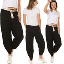 F671 ЛЬНЯНЫЕ БРЮКИ 7/8 Тюльпаны