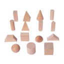 15x učenie 3D tvarov drevených geometrických pevných látok Kód výrobcu KingLine-57072608