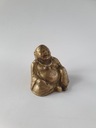 Siedzący śmiejący się BUDDA figurka mosiądz Materiał wykonania miedź i mosiądz