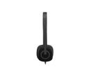 słuchawki z mikrofonem Logitech H151 czarne Kolor czarny
