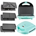 ТОСТЕР со сменными пластинами 3в1 HOFFEN MINT Waffles PANINI TOAster