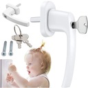 ОКОННАЯ РУЧКА С КЛЮЧОМ И ЗАМКОМ ДЛЯ ОКНА, БЕЛАЯ