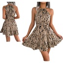 ЭЛЕГАНТНОЕ СТИЛЬНОЕ ЖЕНСКОЕ ВОЗДУШНОЕ ЛЕТНЕЕ ПЛАТЬЕ С МИНИ-ПОЯСОМ R.L.