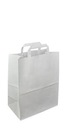 TORBA PAPIEROWA BIAŁA Z UCHWYTEM 23x18x8.5cm 50szt
