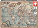 Educa 14827 - The World, Executive Map - 4000 pieces - Genuine Puzzle