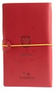 Harry Potter - Kožený cestovný zápisník Chrabromil 12x19,6 cm (Červený) Zapínanie gumka