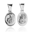 КУЛОН С СЕРЕБРЯНОЙ МЕДАЛЬЮ, КАРМЕЛИТСКИЙ СКАПЛЕР, МАТЬ ШКАПУЛЯРА