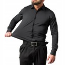 Tričko s dlhým rukávom Pánska košeľa Elegantná Slim Fit HLADKÁ KLASIKA Celková dĺžka 1 cm