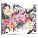 7в1 СТЕКЛЯННАЯ ДОСКА ЗАЩИТНАЯ ПАНЕЛЬ 65x60 ЦВЕТЫ ЗАКАЛЕННОЕ СТЕКЛО