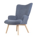 Кресло MOSS TEDDY BOUCLE из ткани TEDDY темно-синего цвета HOMLA