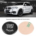 BLACK CARBON FIBER CAR ENGINE START STOP BUTTON SWITCH COVER FOR BMW 1-7  photo 5