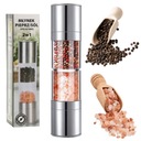 MŁYNEK do PIEPRZU i SOLI RĘCZNY STALOWY 2w1 RĘCZNY MŁYNEK do SOLI i PIEPRZU