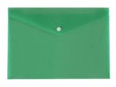 Папка-конверт на кнопке А5 ПП зеленый