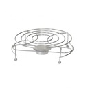 Круглый хромированный подогреватель еды с 1 чайной лампочкой