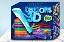 GUĽÔČKOVÉ PERO 3D Pre deti TLAČIAREŇ 3 D PEN Magické + NÁPLNE PLA 110 METROV Kód výrobcu 3D PEN blue