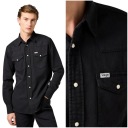 Мужская джинсовая рубашка Wrangler WESTERN SHIRT Black Rinse REGULAR FIT M