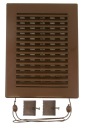 ВЕНТИЛЯЦИОННАЯ РЕШЕТКА 14X21 ДЫМОХОД, УГЛОВАЯ, КОРИЧНЕВЫЕ ЖАЛЮЗИ
