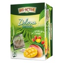 БОЛЬШОЙ АКТИВНЫЙ ЗЕЛЕНЫЙ ЧАЙ С ПРИКЬЕЙ И МАНГО 20 КОНВЕРТОВ