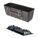 ЦВЕТОЧНЫЙ ГОРШОК БАЛКОННАЯ КОРОБКА С КРЮЧКАМИ RATO DRL500PW КОРИЧНЕВАЯ УМБРА