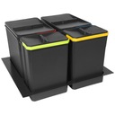 Контейнер для сортировки мусора AXISPACE 60 2x15л 2x7л