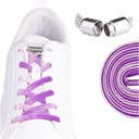 Эластичные шнурки фиолетовые и белые шнурки