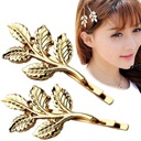SPINKA DO WŁOSÓW złota wsuwka DO KOKA listek boho