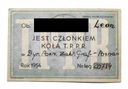 LEGITYMACJA - TOWARZYSTWO PRZYJAŹNI POLSKO RADZIECKIEJ, POZNAŃ 1954 Rodzaj identyfikacyjne