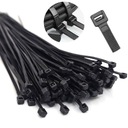 ОЧЕНЬ ПРОЧНЫЕ КАБЕЛЬНЫЕ ЗАЖИМЫ QBA 4,7х450мм 100 ШТ. СТОЙКИЙ ЧЕРНЫЙ