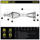 RIDEX PLUS 13D0592P ARBRE DE TRANSMISSION AVANT LEWO VERS VW GOLF V SCHRÄGHECK (1K1)photo 10