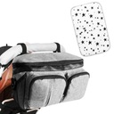 СЕРАЯ СУМКА-ОРГАНИЗАТОР ДЛЯ КОЛЯСКИ, ПОРТАТИВНЫЙ КОВРИК ДЛЯ КОЛЯСКИ