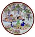 Gejsza talerz talerzyk deserowy japońska porcelana