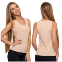 KOSZULKA TOP DAMSKI TANK-TOP BOKSERKA BEZ RĘKAWÓW DLA NIEJ MORAJ XXL BEŻOWA