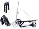 Городской самокат для взрослых со складным ручным тормозом 230 мм, черные колеса