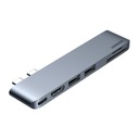 Adapter 6 w 1 UGREEN CM380 Hub USB-C dla MacBook Air / Pro (szary)