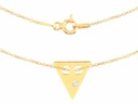 Серебряное колье Swarovski с треугольниками 45 см новое