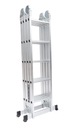 Шарнирная алюминиевая лестница, 5х4 ступеньки, противоскользящая, 570 см.