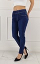 WYGODNE SPODNIE DAMSKIE JEANSOWE W GUMKĘ Plus Size Blue Kolekcja Całoroczna