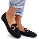 МОКАСИНЫ ЖЕНСКИЕ С ОТДЕЛКОЙ ИЗ ЭКО-ЗАМШИ, ЧЕРНЫЕ 39