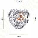 CHARMS CLOVER HEART серебряный 925 ажурный кулон в форме сердца с клеверами