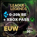 KONTO LEAGUE OF LEGENDS SMURF LOL EUW UNRANKED 30+ LVL UNRANKED + XBOX PASS