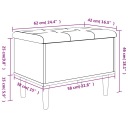 VIDAXL BANC AVEC SCHOWKIEM, MARRON DAB, 62X42X46 CMphoto 10