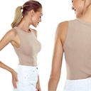 ELDAR Peri Футболка из вискозы в рубчик бежевая M