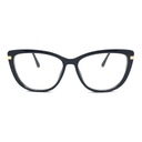 Женские очки «кошачий глаз», синяя блочная оправа