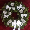 WIENIEC ŚWIĄTECZNY BIAŁY, DEKORACJA DRZWI, STOŁU