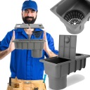 НАСТРОЙОЧНЫЙ БАЧОК НИЖНЕГО ЖЕЛОБА, ЛЮК ОЧИСТИТЕЛЯ ЖЕЛОБА